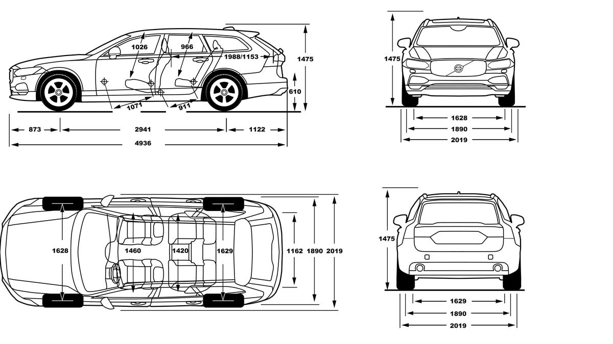 Volvo v60 interior dimensions Auto Guide