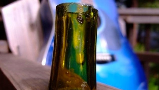 Make a Guitar Slide from a Wine Bottle Neck