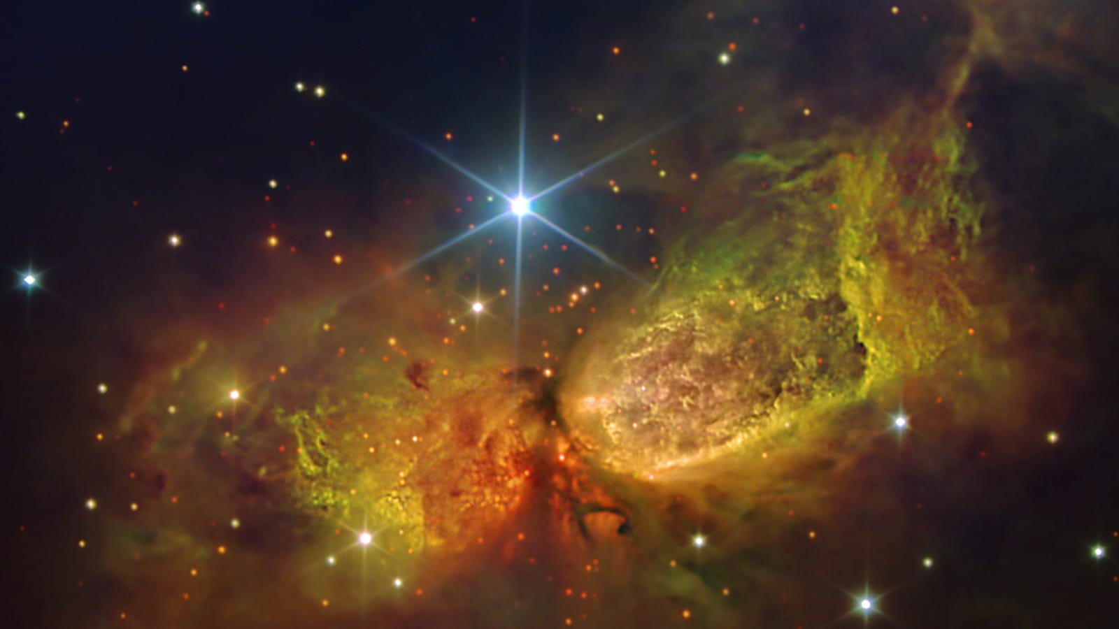 One of the galaxy's youngest stars surrounds itself with ...