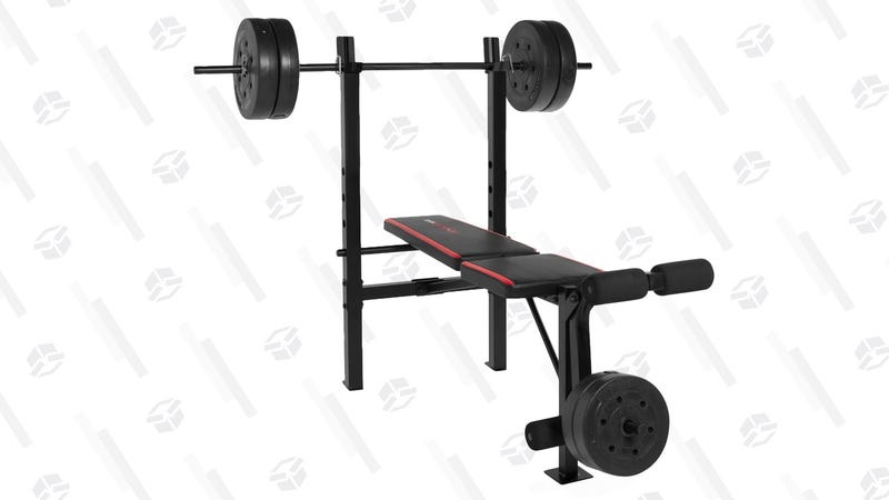 This 79 Cap Weight Bench Includes 100 Pounds Of Weights And
