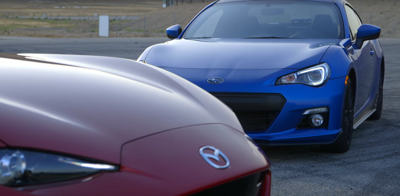 It S The 2016 Miata Vs Subaru Brz Showdown You Ve Been Waiting For The New 2016 Mazda Miata Club Edition Asked Its Chief Rival In Small Sports Car E Subaru Brz As They Showed Up For Motor Trend S Track Day