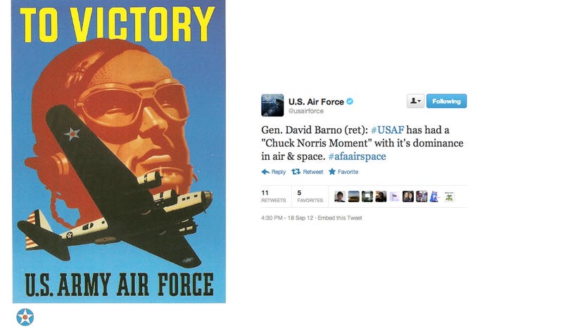 Illustration for article titled Why Does The United States Air Force Have The Weirdest Twitter On Earth?