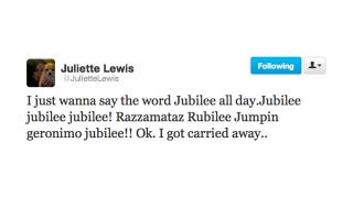Illustration for article titled Juliette Lewis Is Totally Stoked for the Queen's Diamond Jubilee