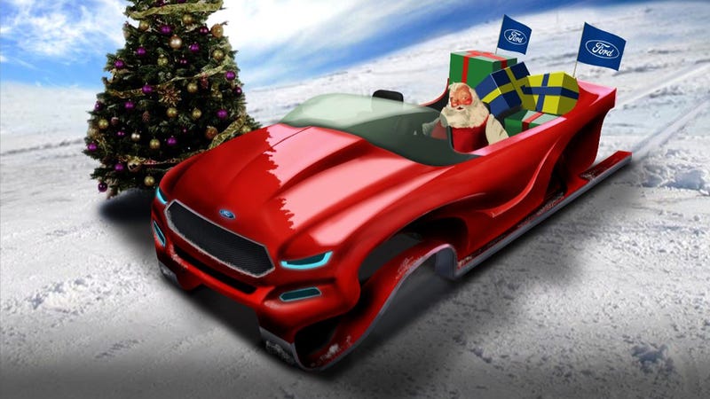 Illustration for article titled Ford to put reindeer out of work with 'green' Santa sleigh