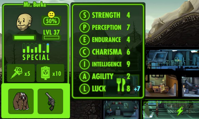 fallout special what do you need endurance for in fallout shelter