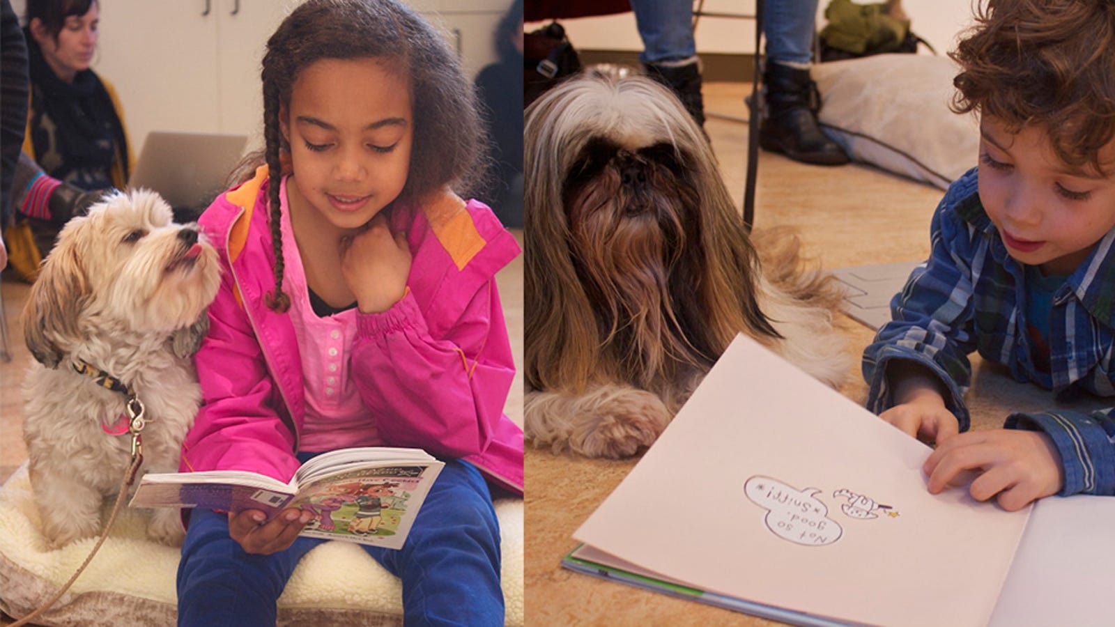 Reading with Dogs Program for Kids Is Arfdograble (Too Much?)