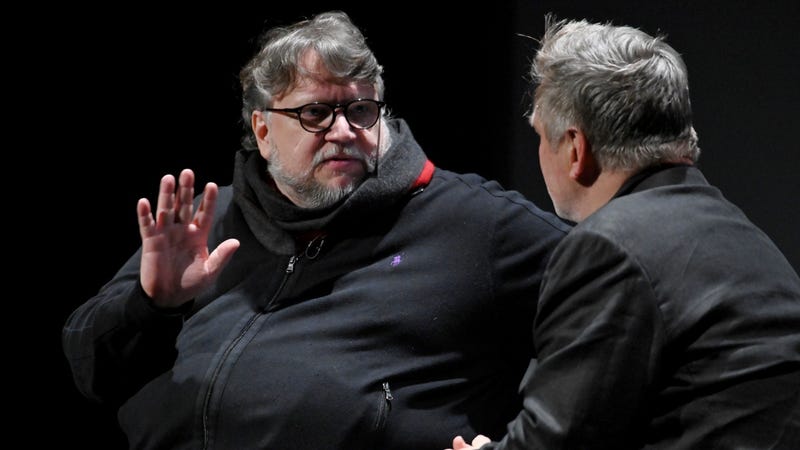 Guillermo del Toro chats with Alec Baldwin at the 2019 Tribeca Film Festival.