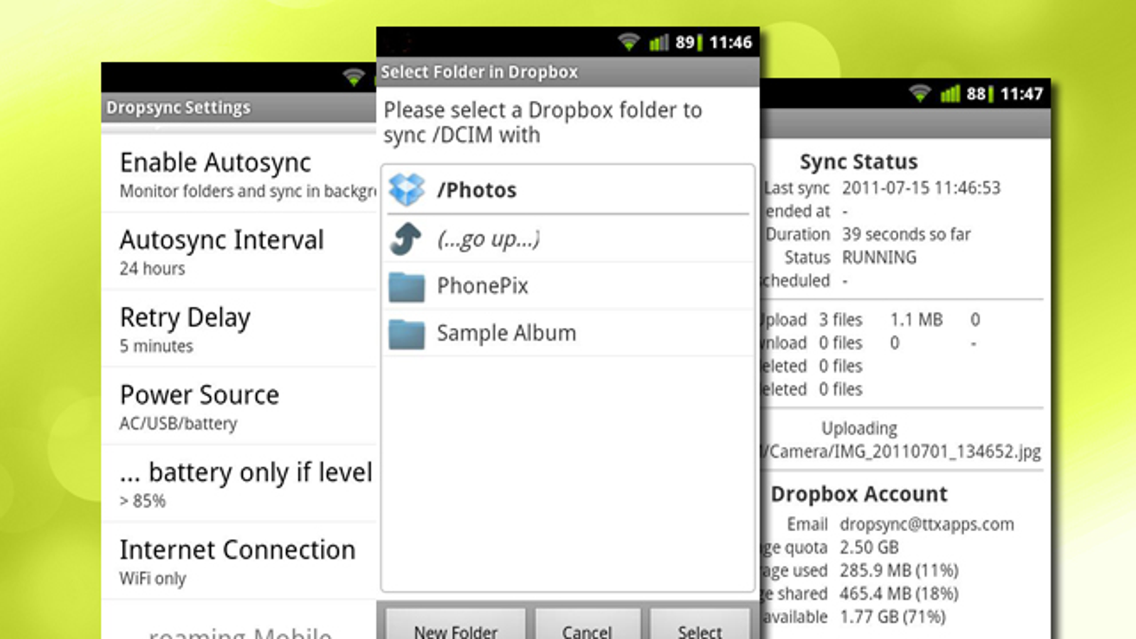 how does dropbox work for sharing on android