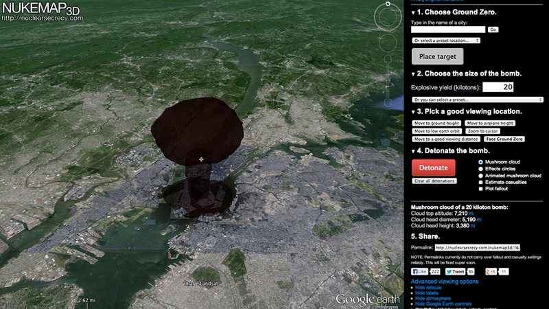 google earth tsar bomba crater
