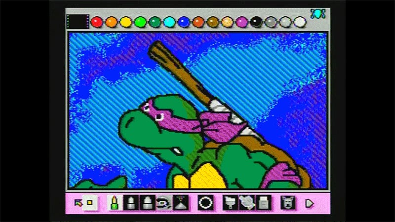 photo of It Took Four Months to Recreate the TMNT Cartoon's Intro Using Super Nintendo's Mario Paint image