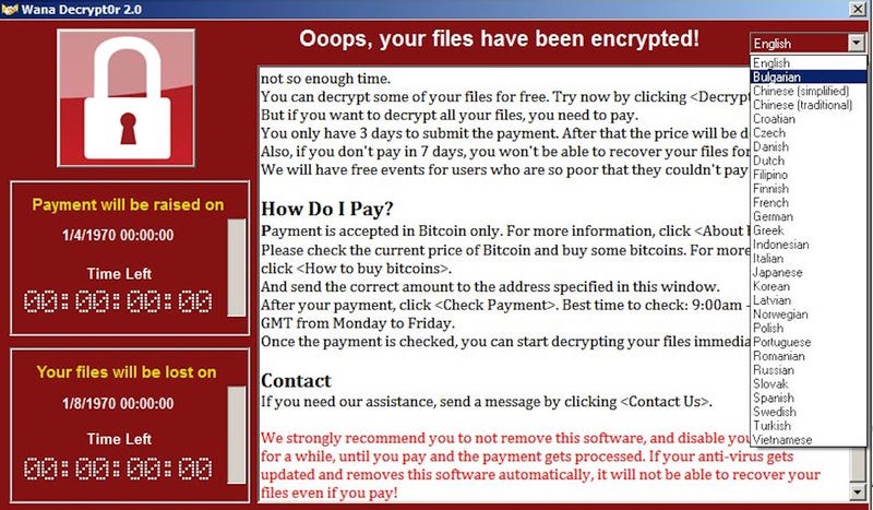 Screenshot of the CryptoWare