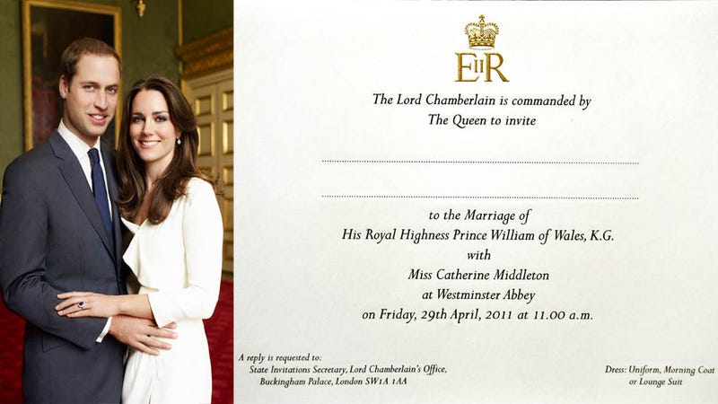 the royal wedding invitationsphoto