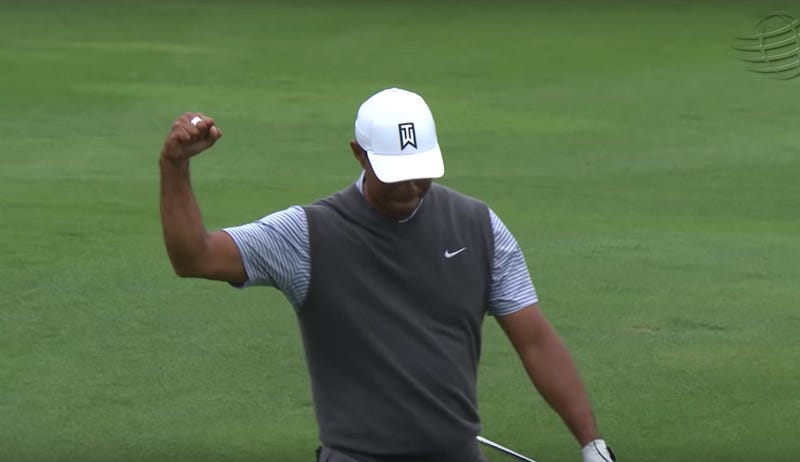 Illustration for article titled Tiger Woods Advances In Match Play Championship After Holing Out From 82 Yards Away