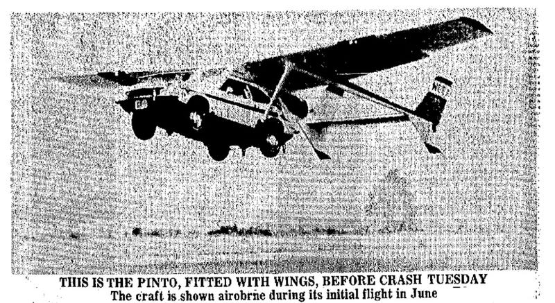 Illustration for article titled Inventors Die Testing "Flying Pinto" (1973)