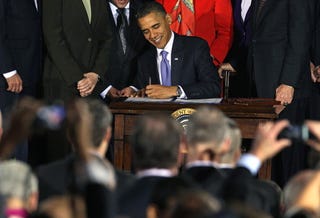 President Obama signs 'Don't ask, don't tell' repeal bill.