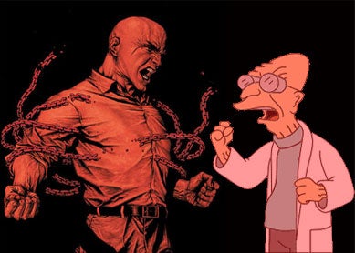 Illustration for article titled Mad Scientist Smackdown finale: Luthor Vs. Farnsworth!