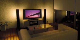 Illustration for article titled Yamaha's YST001 Home Theater Speakers Are Home Lighting Units Too