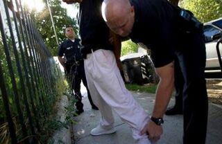 LAPD Gang Unit makes arrest (Robert Nickelsberg/Getty Images)