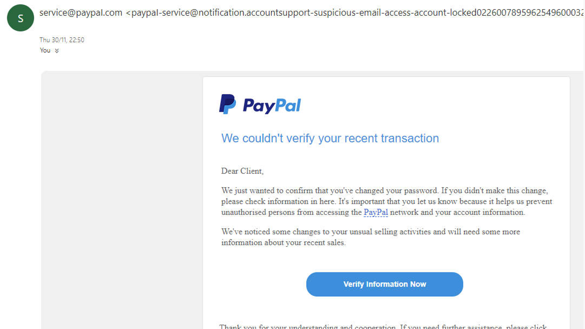 And Here S Another Paypal Phishing Scam You Ll Want To Avoid - 