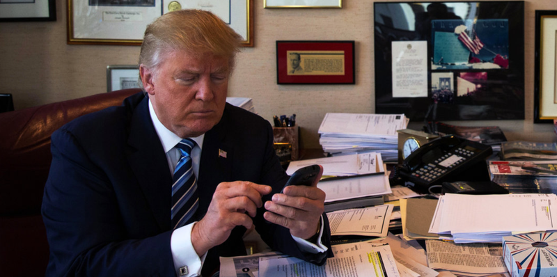 Image result for photos trump on cell phone