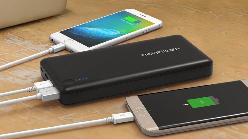 RAVPower 20100mAh Battery Pack, $56 with code 8MBB8FP2
