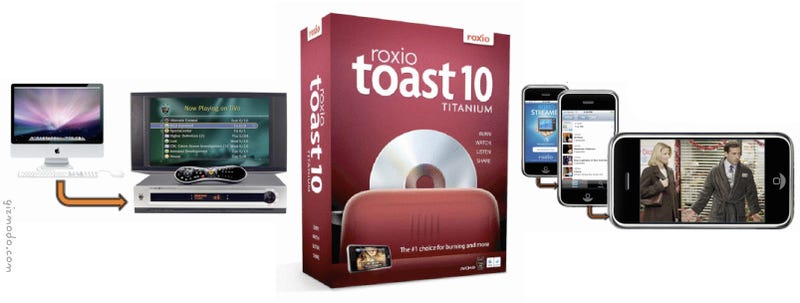 Illustration for article titled Roxio Toast 10 Titanium Burns Media, Streams to iPhone, Transfers Video Files to Your Tivo