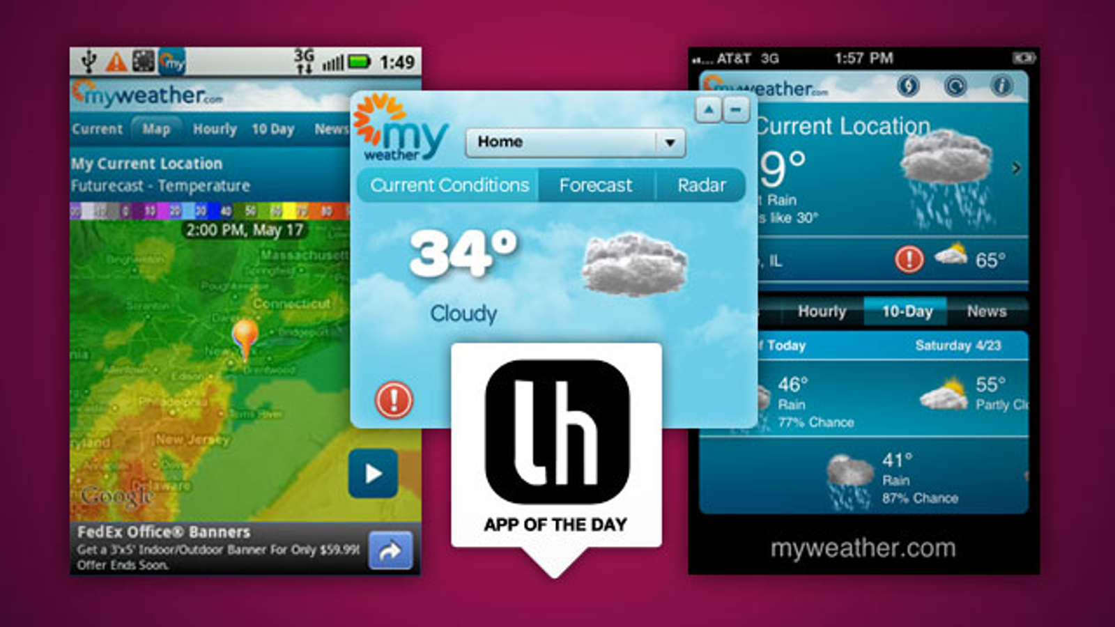 weather app for phones with pinpoint locations