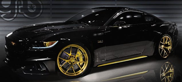 Black and gold ford mustang #8