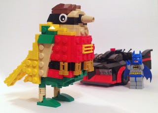 Illustration for article titled Lego Batman's New Sidekick: A Literal Lego Robin