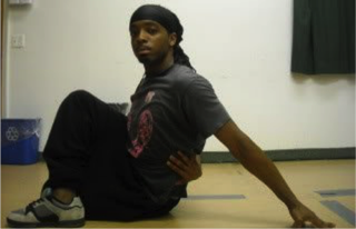 Alexander Hardy stretches out and gets ready.Courtesy of Alexander Hardy