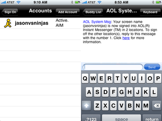 Illustration for article titled First Native iPhone AIM Client Released, Kinda Sucks