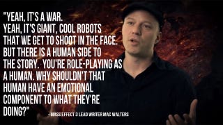 Illustration for article titled Mass Effect 3 Won't Be All Shooting Giant Robots in the Face