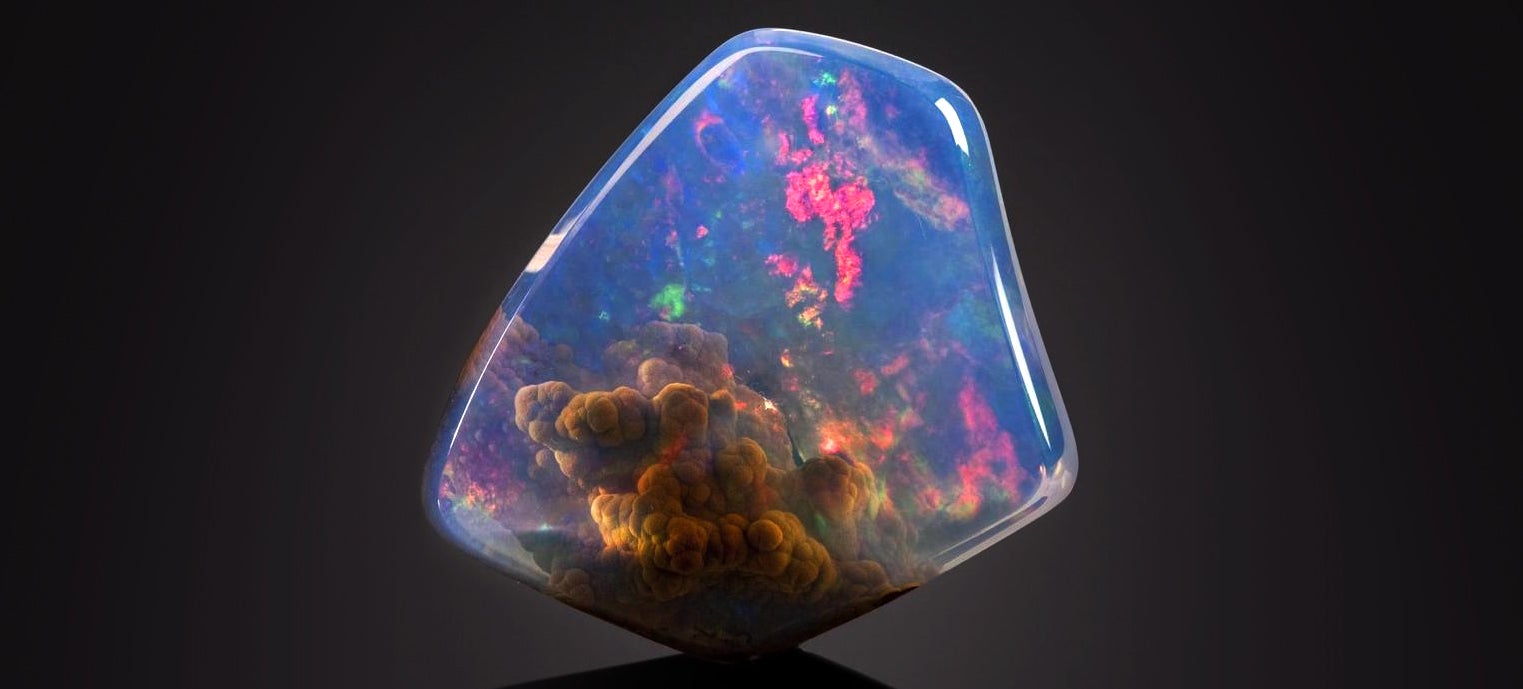 Incredible Space Stone Seems Like It Has A Nebula Trapped Inside