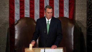 House Speaker John Boehner (R-Ohio) calls to order the joint meeting of Congress before which Pope Francis spoke Sept. 24, 2015, in Washington, D.C.Mark Wilson/Getty Images