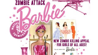 Illustration for article titled Zombie Attack Barbie slaughters the undead, while remaining fabulous in pink camouflage