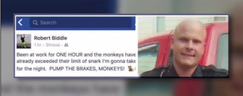 The inflammatory Facebook post Robert Biddle, an Ohio police sergeant, madeNews Net 5