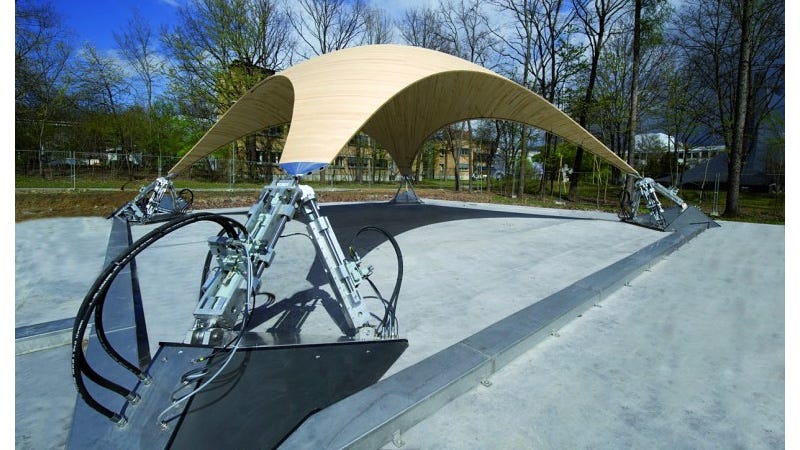 Illustration for article titled Hydraulics Let This Lightweight Roof Automatically Adapt To Changing Stresses
