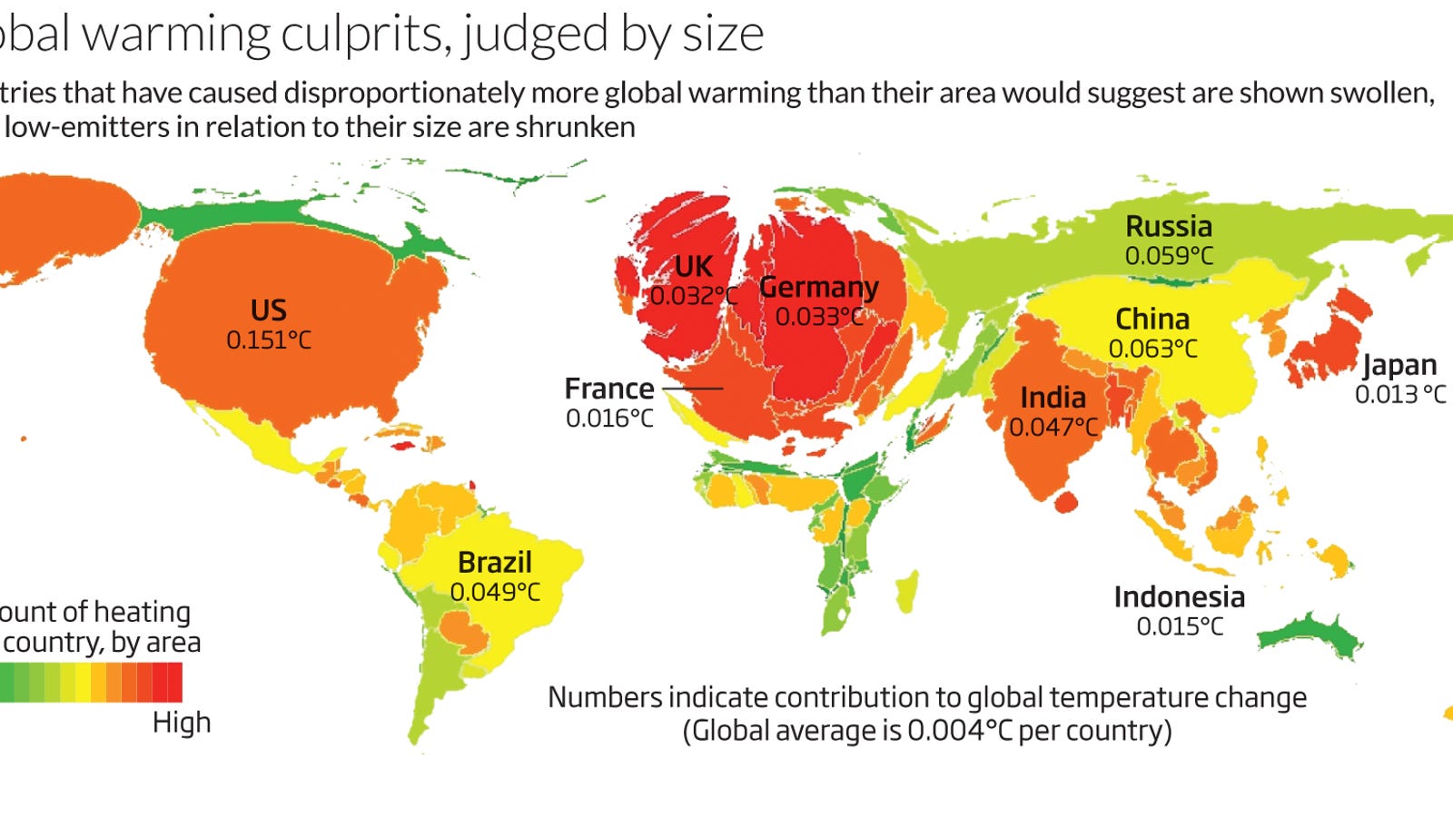 Map shows which countries are contributing the most to climate change