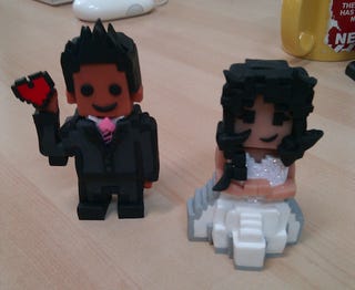 Illustration for article titled 8-Bit Wedding Cake Topper