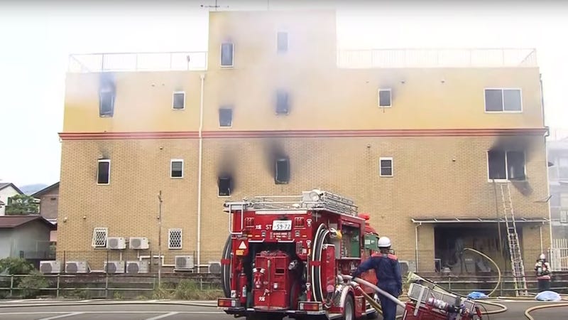 Illustration for article titled At least 33 people are dead after an arson attack on Kyoto Animation studio