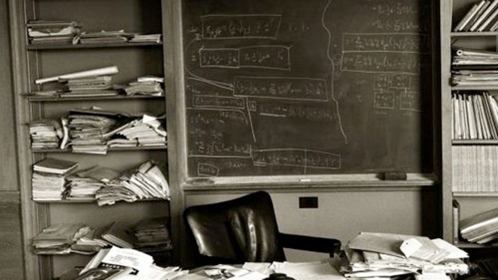 Never Before Seen Pictures Of Albert Einstein's Desk, On The Day He Died