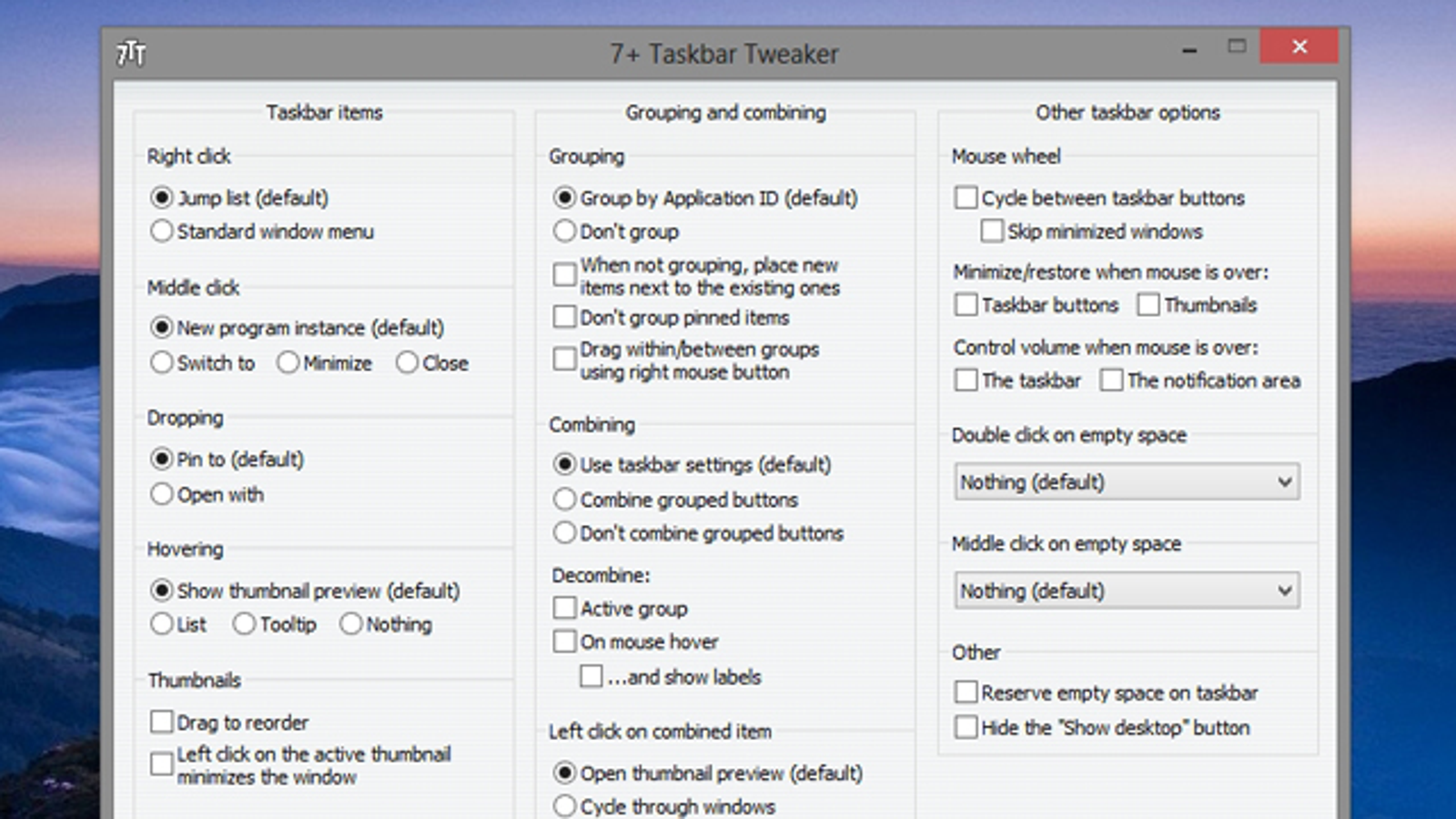 7+ Taskbar Tweaker 5.14.3.0 free downloads