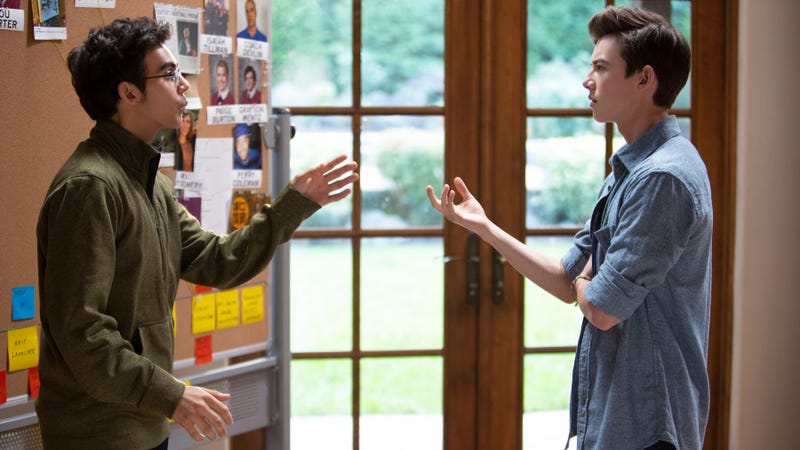 Tyler Alvarez (left) and Griffin Gluck in American Vandal