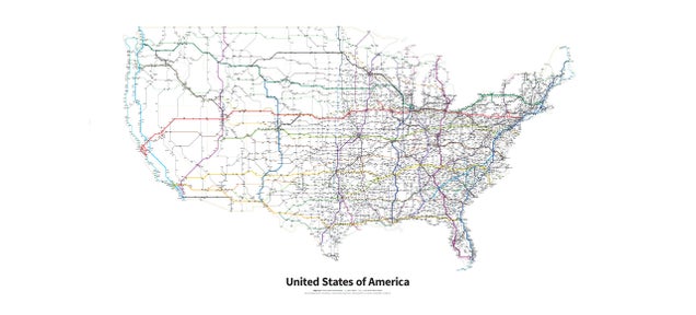 A Subway Map of Every Highway and Interstate in the U.S.