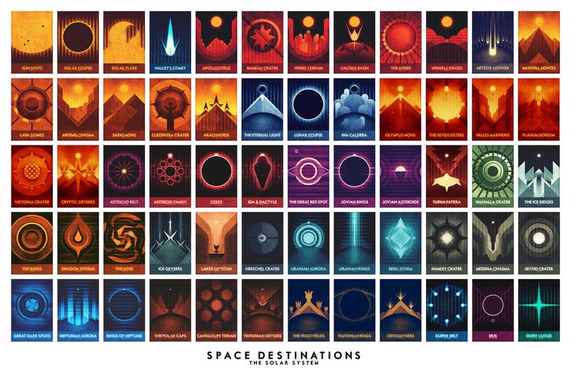 Explore The Solar System Through These Amazing Retro Travel Posters