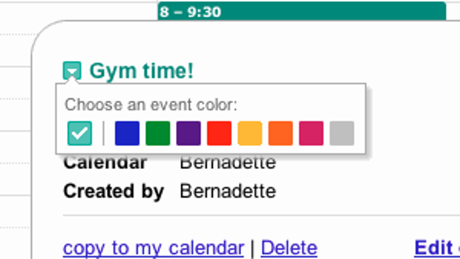 color code events on google calendar for mac