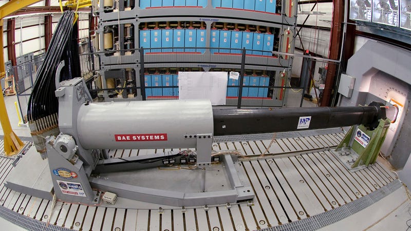 The U.S. Navy’s railgun being tested in 2012. Photo: AP