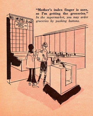 Illustration for article titled 1964 Teen Mag Predicts Inflatable Sofas, Glass Houses, and GPS