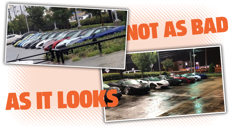 Illustration for article titled No, These McLarens In Houston Were Not Flooded