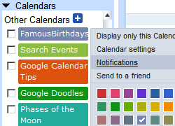 Get notifications for individual Google Calendar events